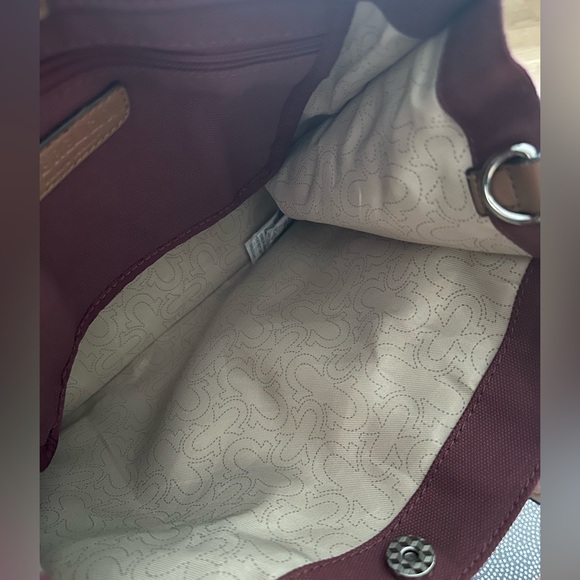 True Religion Tote Shoulder Bag Burgundy - Picture 6 of 7
